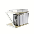 Beige Desk Study Table Storage Cabinet - Vertical Desktop Shelf & Rack