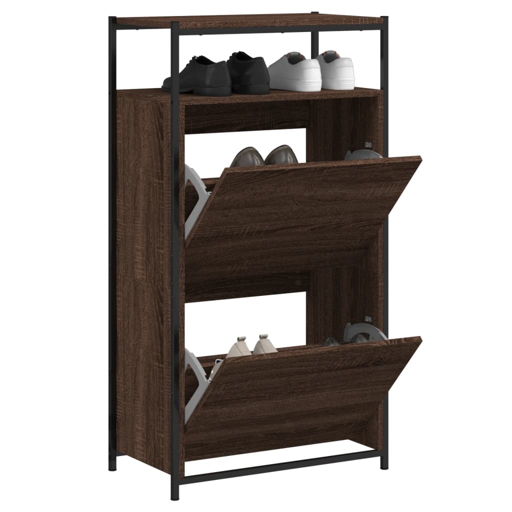 Vidaxx shoe cabinet 60x34x112 cm finished wood brown oak color