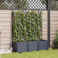 VidaXL Plantenbak 3 st grijs 120 x 40 x 143 cm pp