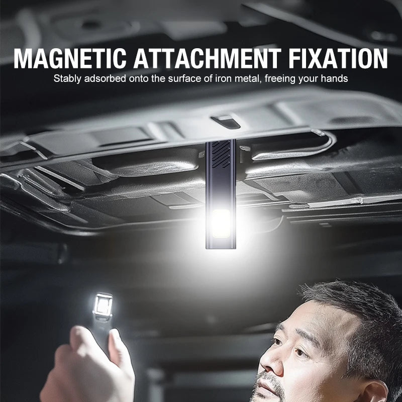 New Magnetic Dual Light Source Cob Work Light for Car Maintenance, Handheld Strong Magnetic Ultra Bright Emergency Repair Light