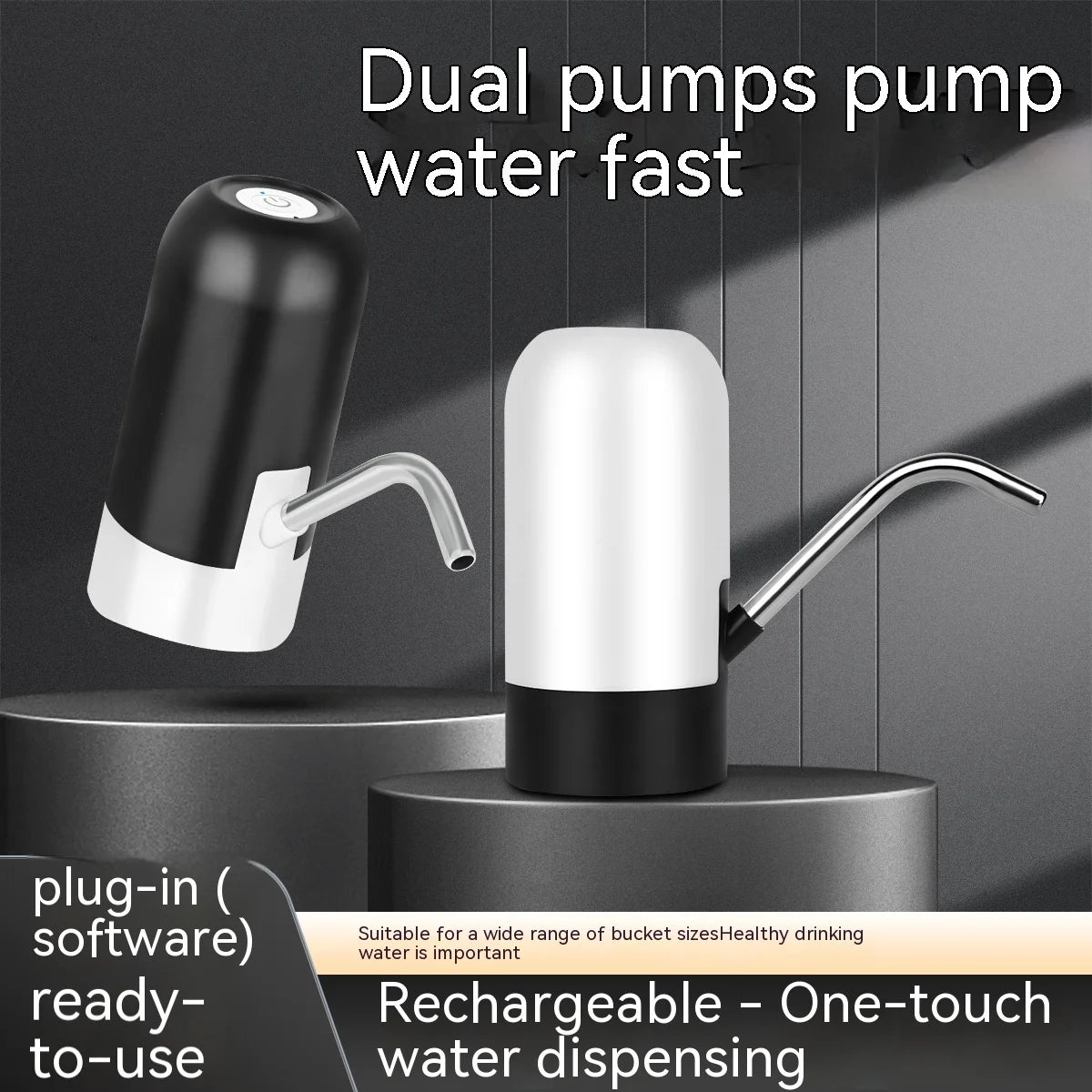 5 Gallon Water Bottle Dispenser USB Charging Automatic Drinking Water Pump Portable Electric Water Dispenser Water Bottle Switc