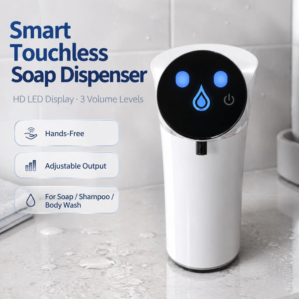 Automatic Touchless Foam Soap Dispenser, Sensor Hand Wash, Adjustable Foam, Waterproof for Bathroom Kitchen