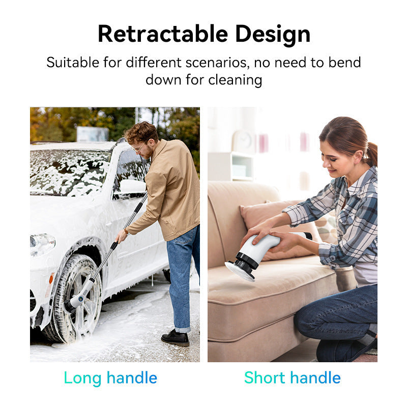 NNEDSZ Electric Spin Scrubber with 7 Brush Heads - Cordless & Detachable Cleaning Tool